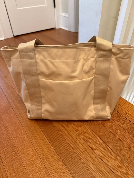 BEIS Handbags - BEIS Beige Canvas Tote Bag
